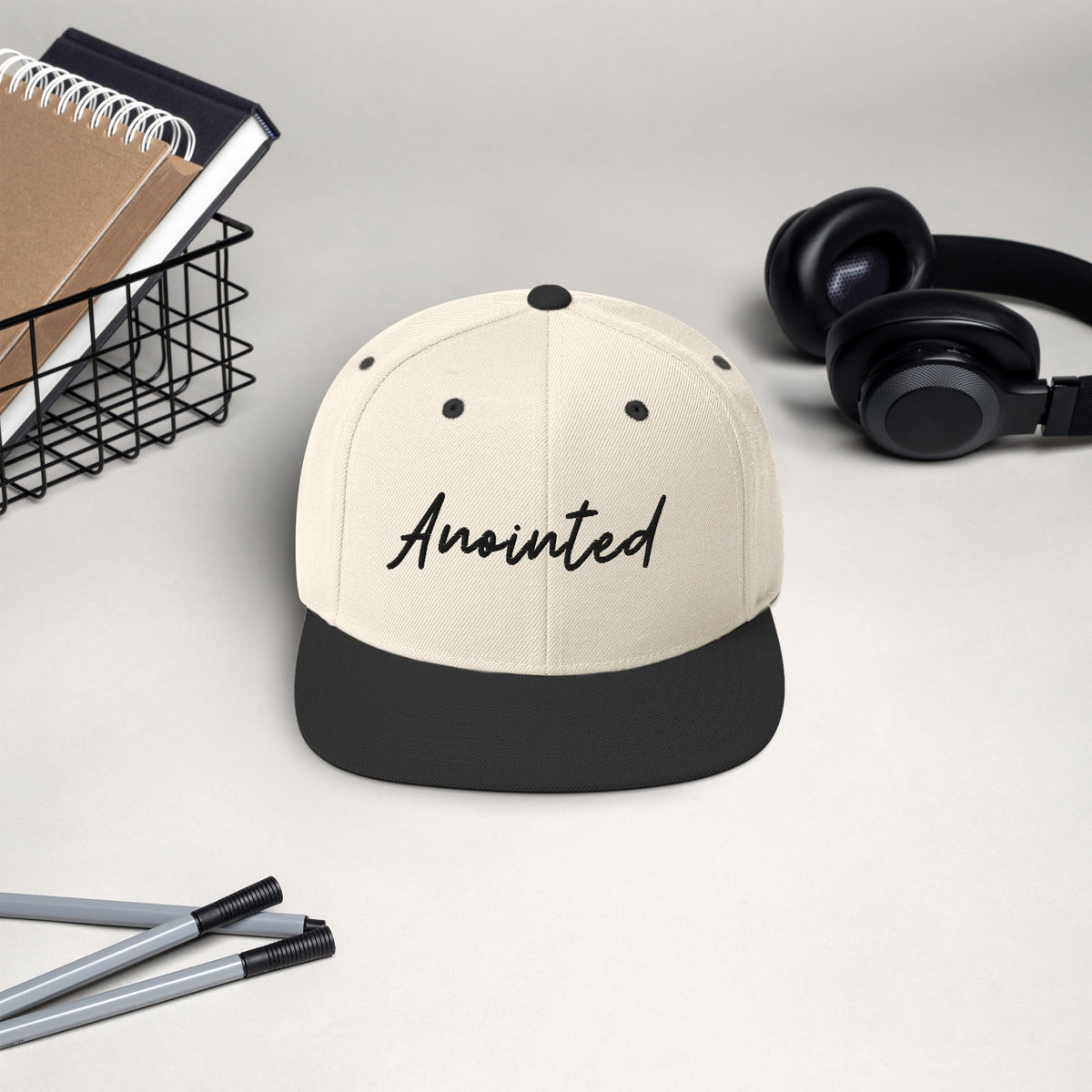 Anointed Snapback Light Hat Italic